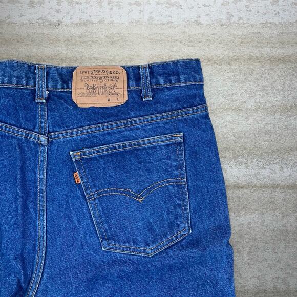 True Vintage Orange Tab Levis Jeans 517 Bootcut Flared Fit Medium Wash USA 70s - Picture 3 of 6